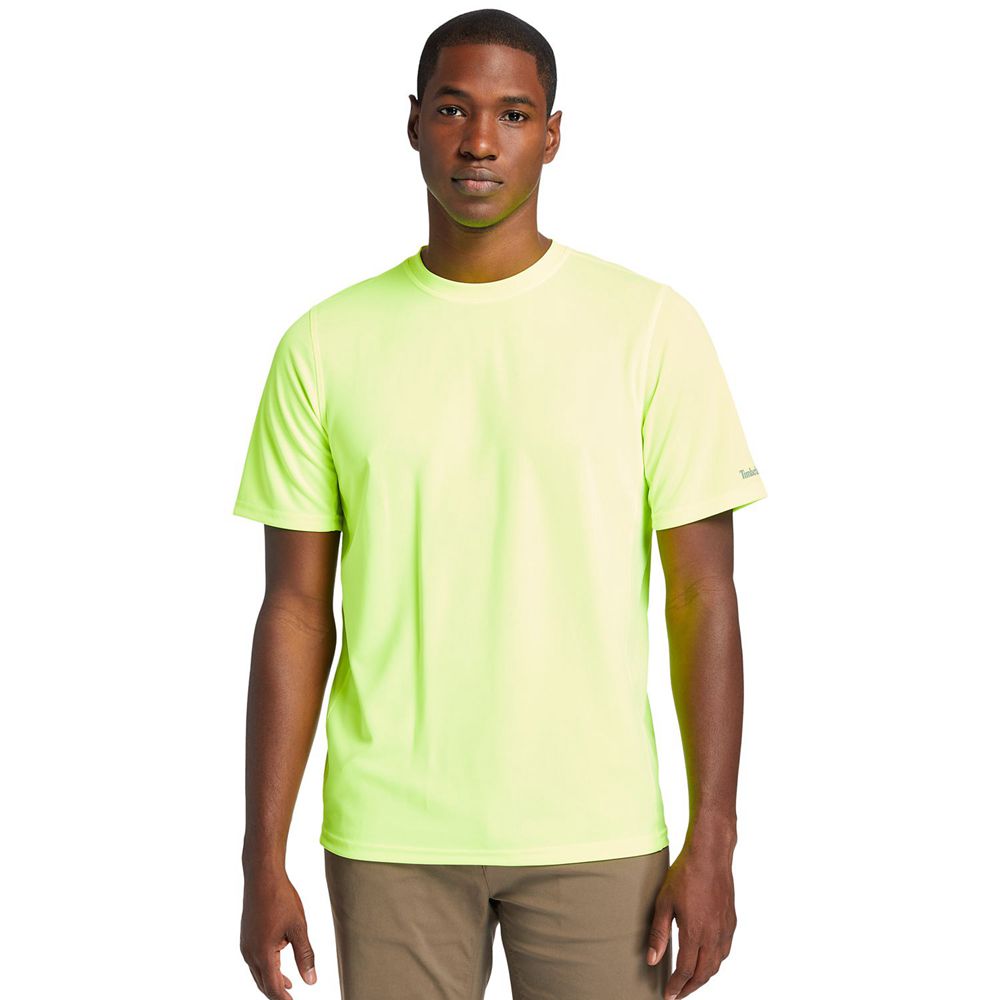 Camisetas Timberland Argentina Hombre - Pro® Wicking Good Short Sleeve - Verde - YAZBKC-029